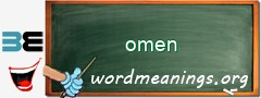 WordMeaning blackboard for omen